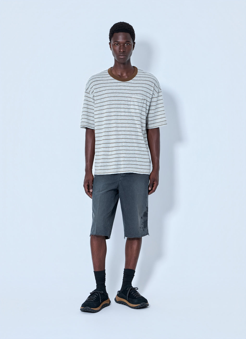 Visvim Men Mondo Border Stripe T-Shirt