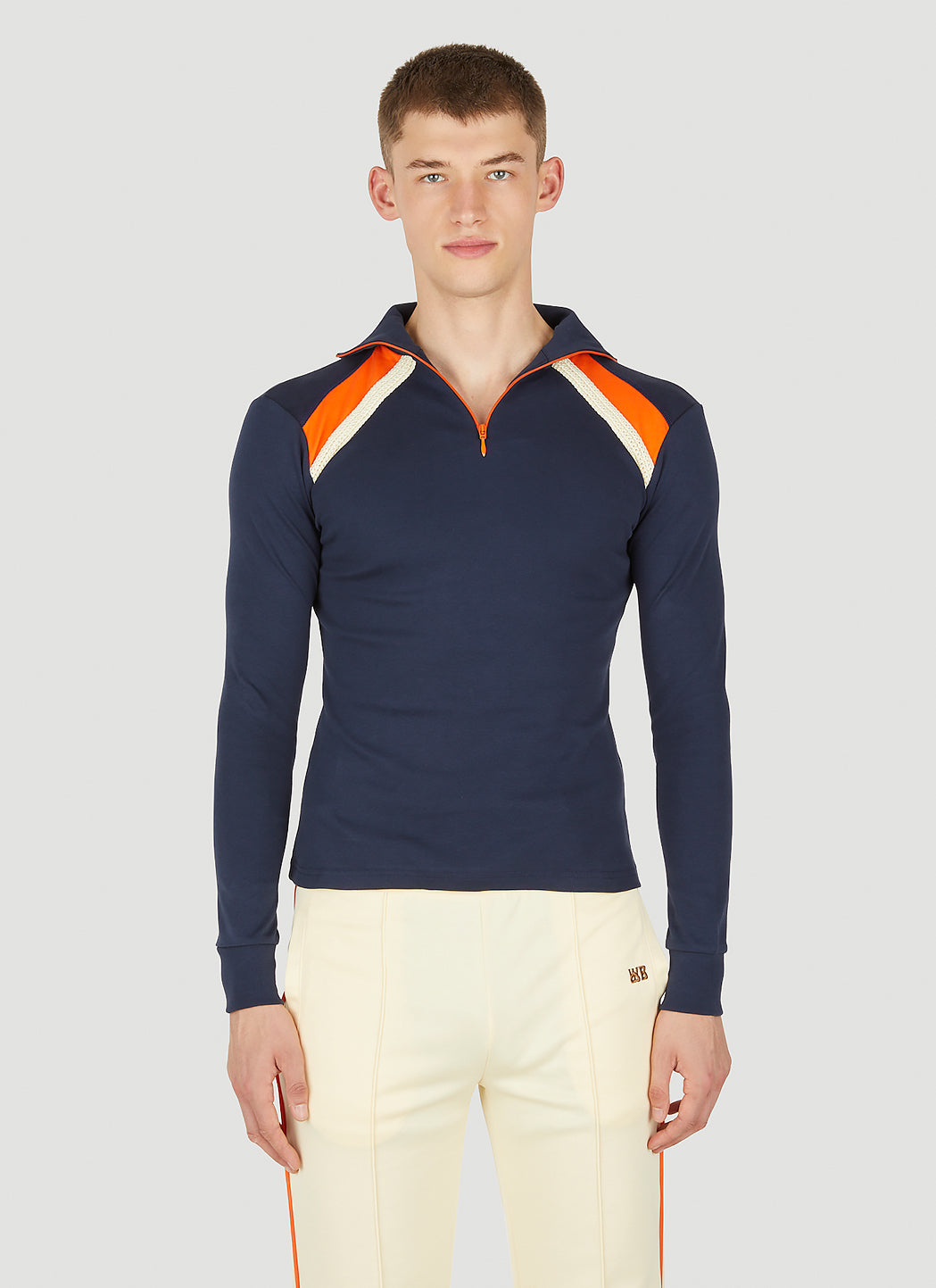 Wales Bonner Men Jazz Half Zip Top