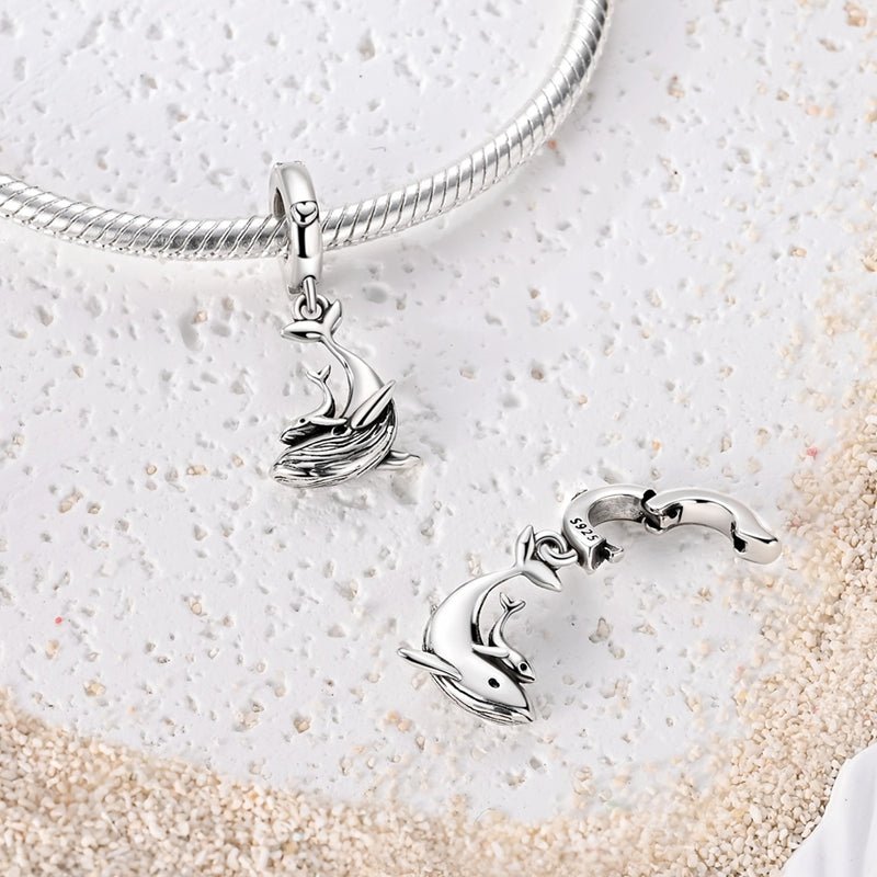 Whale Mother & Baby Dangle Charm