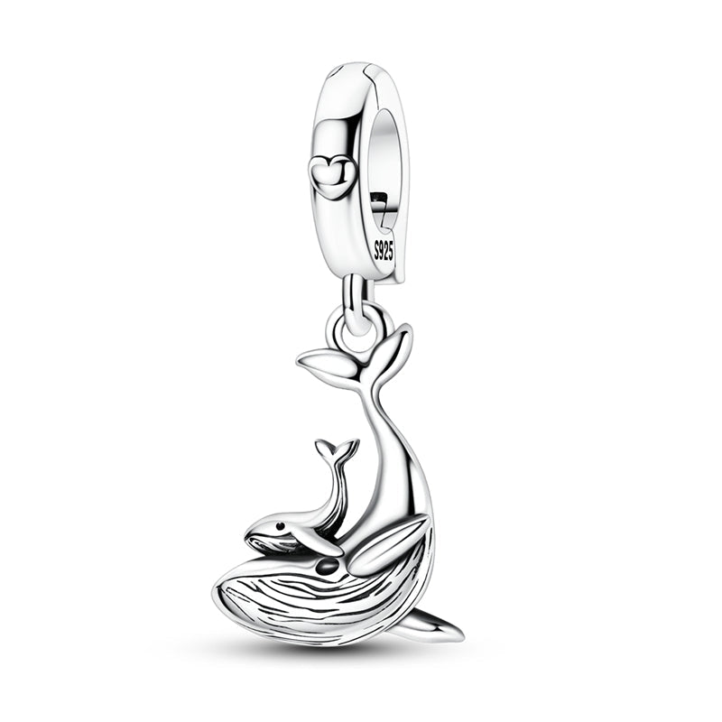 Whale Mother & Baby Dangle Charm