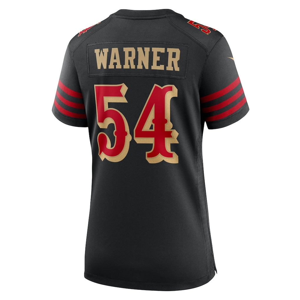 SF.49ers #54 Fred Warner Black 2025 Rivalries Collection Game Jersey Stitched American Football Jerseys