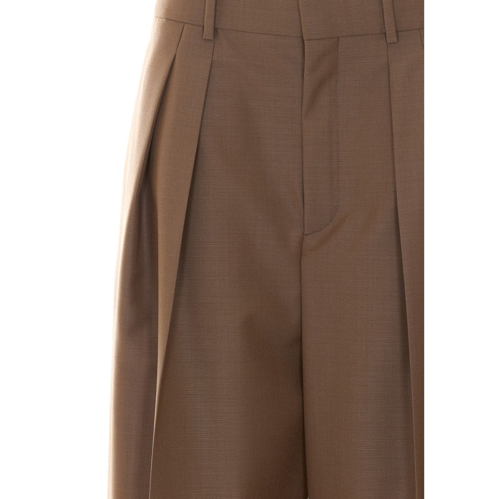 Saint Laurent Women Wool And Mohair Wide Pants