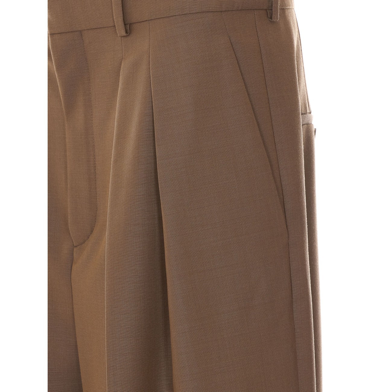 Saint Laurent Women Wool And Mohair Wide Pants