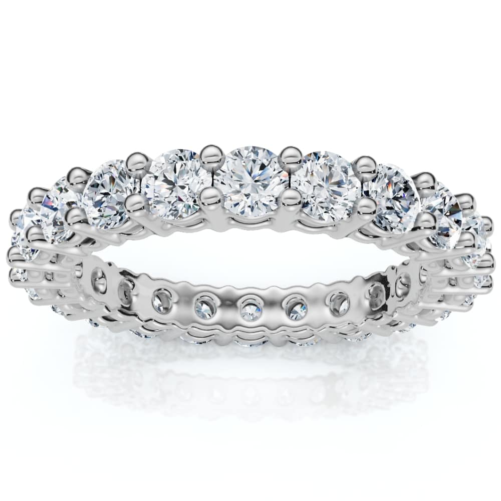 2 3/8ct Diamond Eternity Ring 14k White Gold Size Selectable