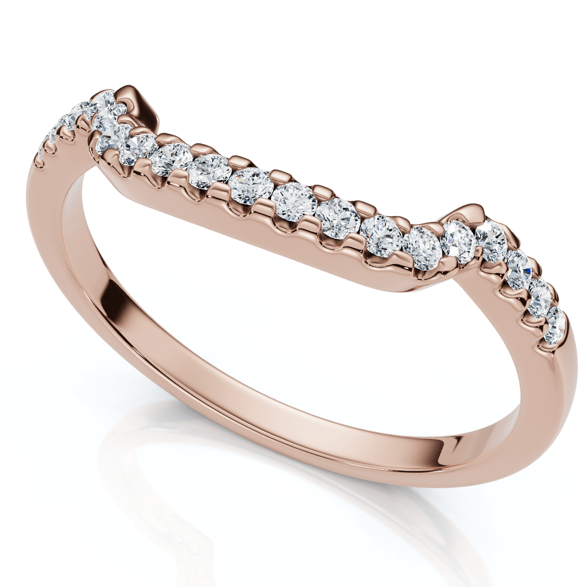 Diamond Insert Wedding Guard Band 14k Gold or Palatinum Lab Grown EF/VS