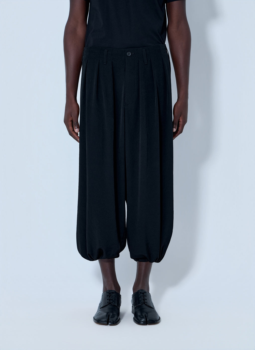 Yohji Yamamoto Men Pleated Drop-Crotch Trousers