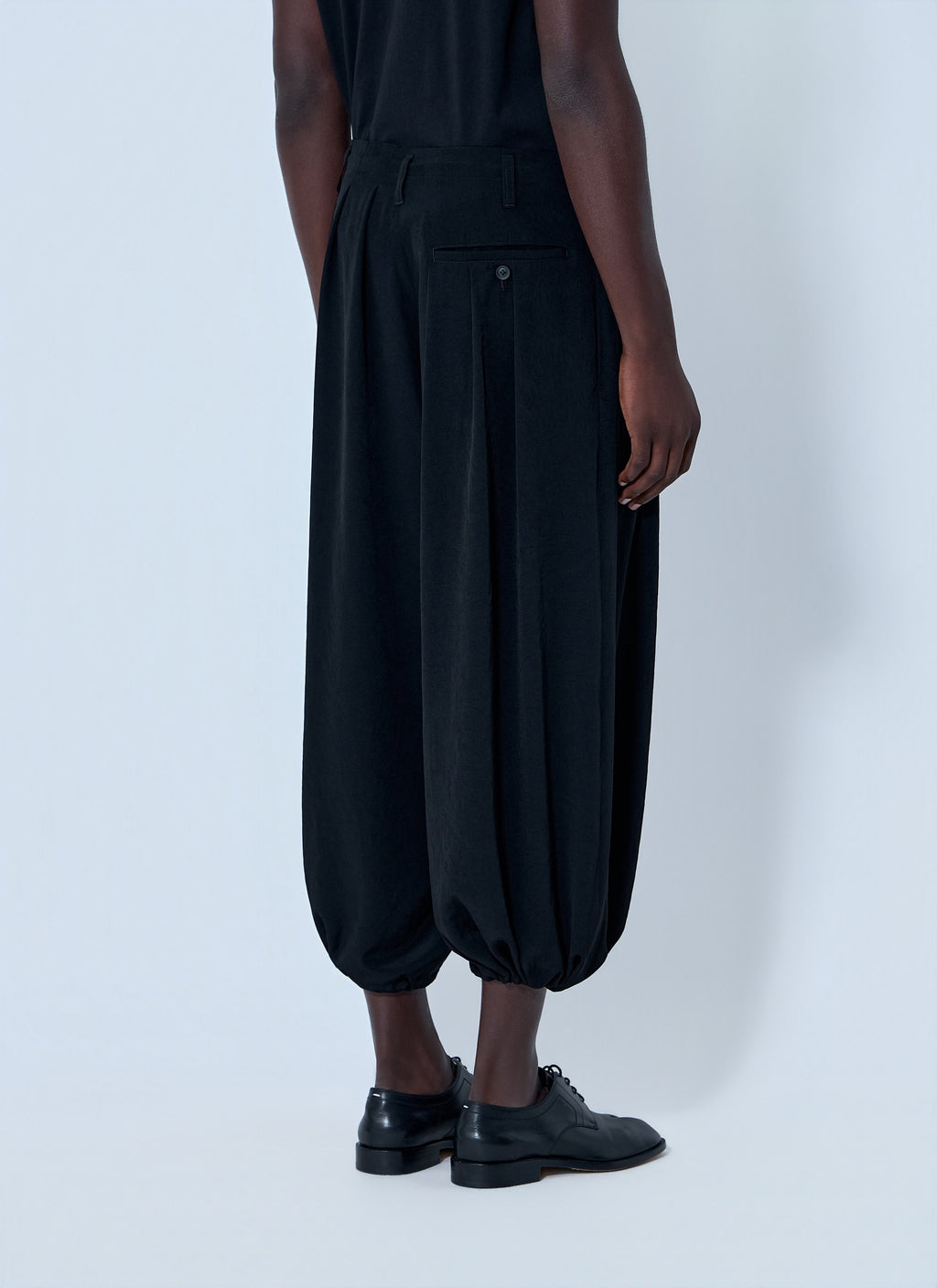 Yohji Yamamoto Men Pleated Drop-Crotch Trousers