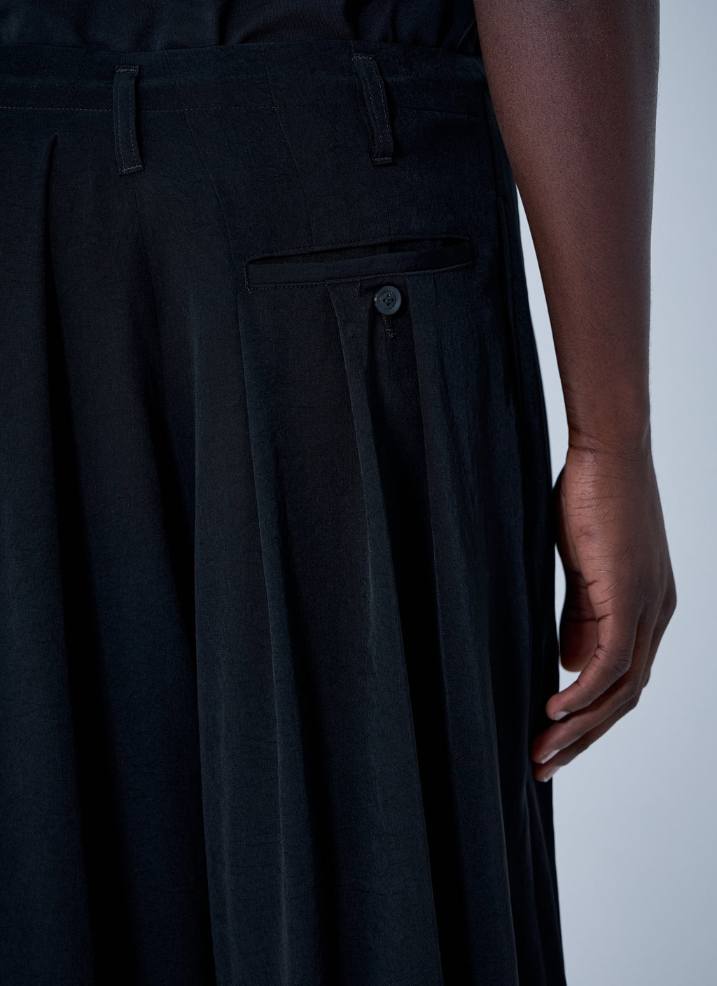 Yohji Yamamoto Men Pleated Drop-Crotch Trousers