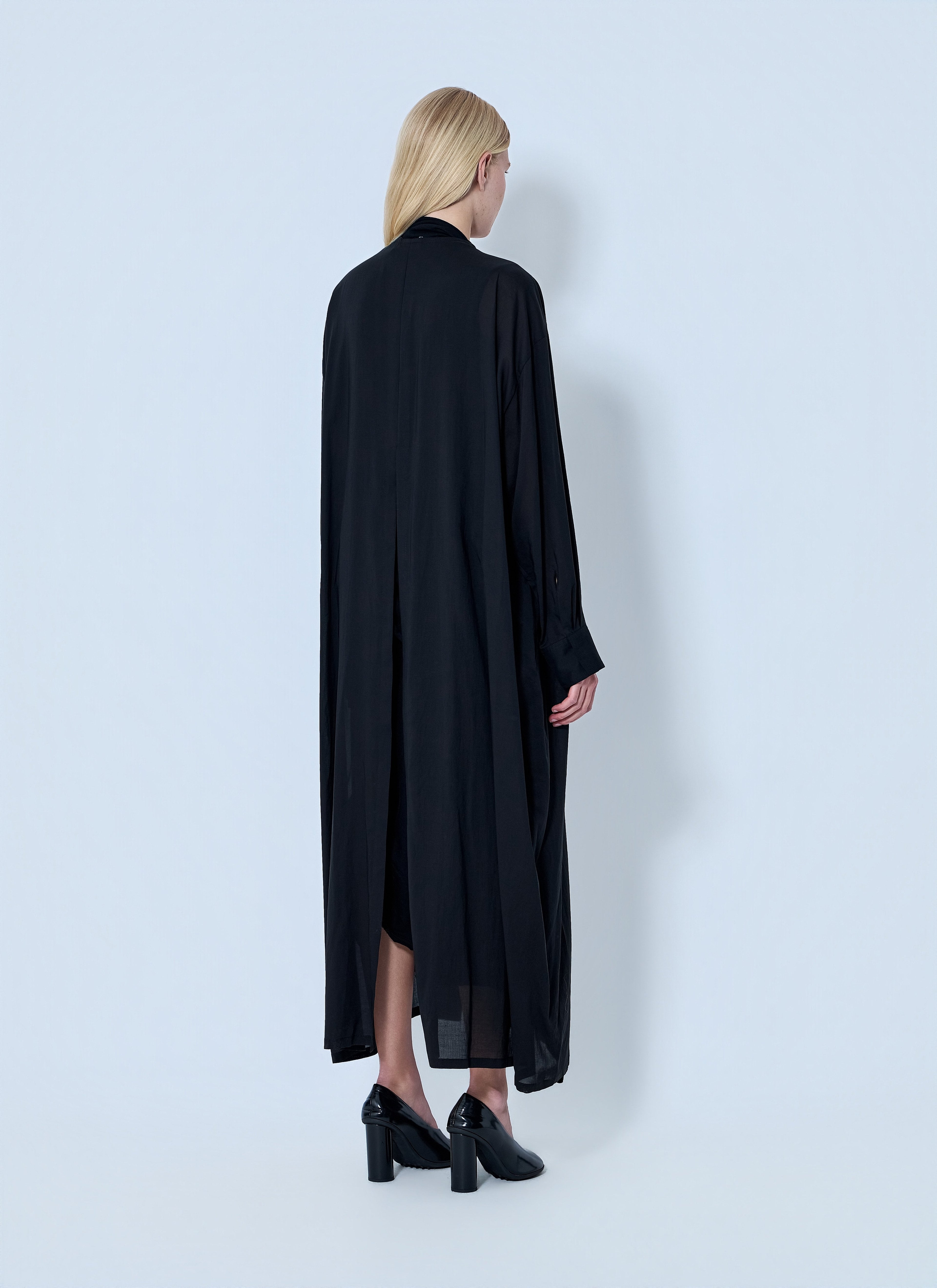 Yohji Yamamoto Women Backside Slit Long Coat