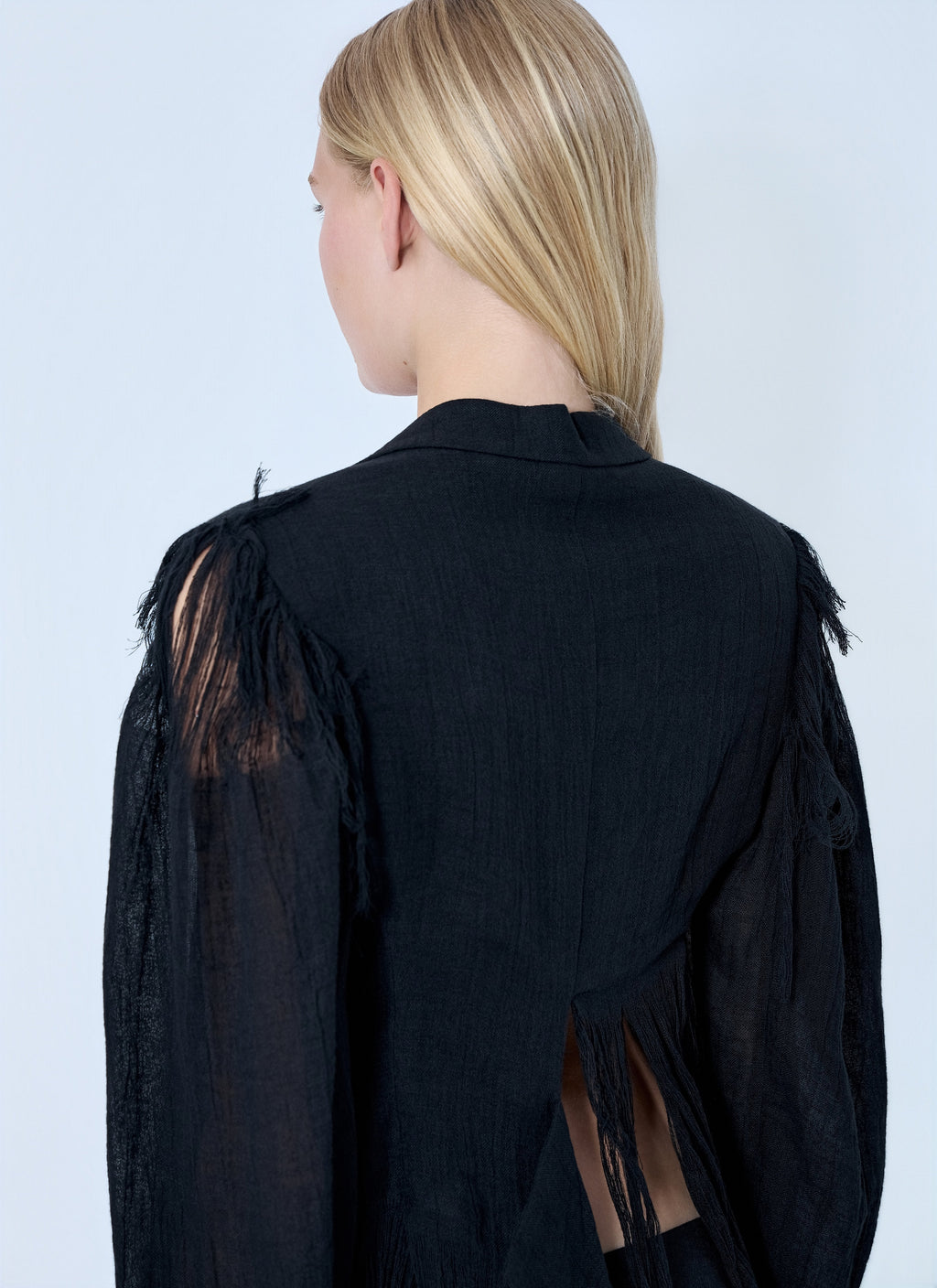 Yohji Yamamoto Women Frayed Hem Blazer