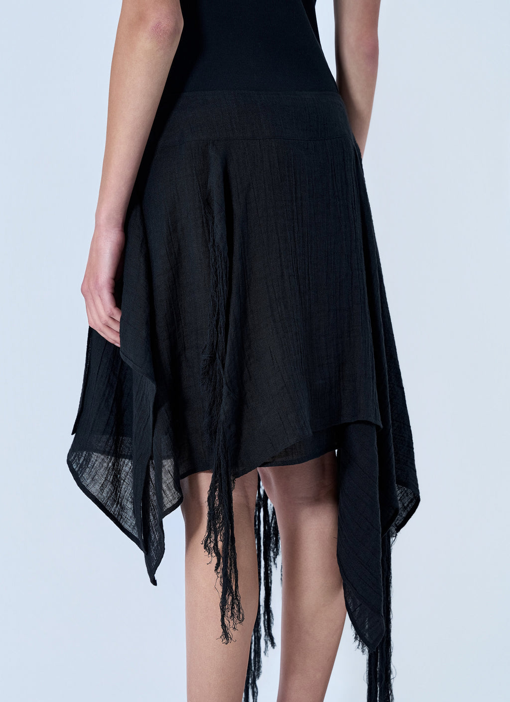 Yohji Yamamoto Women Asymmetric Fringe Skirt