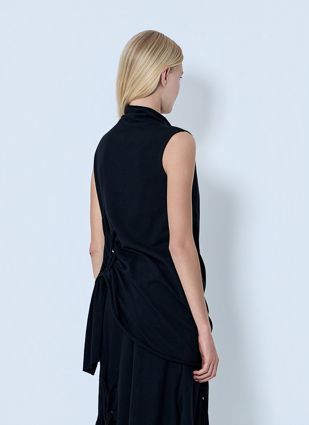 Yohji Yamamoto Women High Twisted French Terry Braided Top