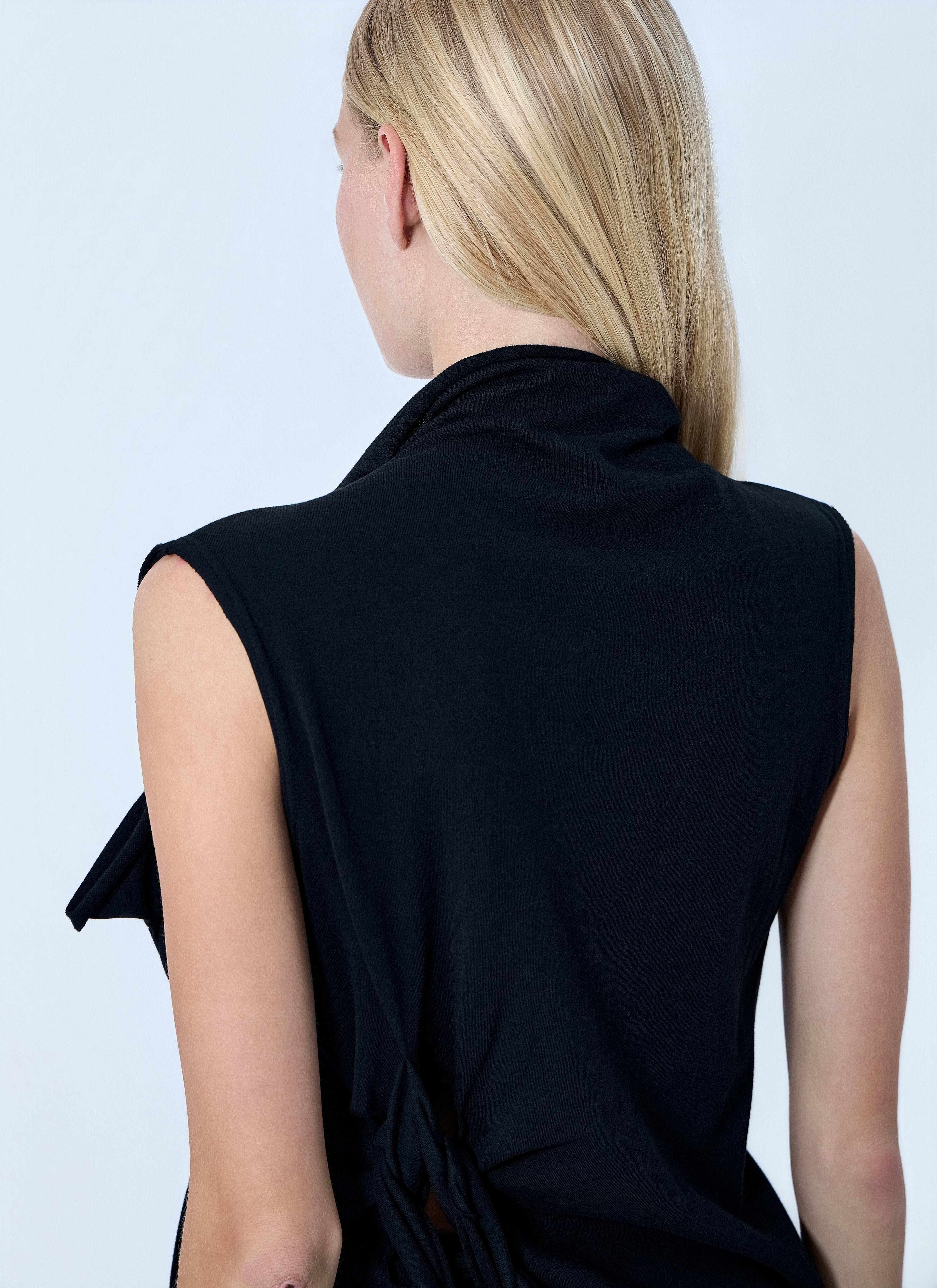 Yohji Yamamoto Women High Twisted French Terry Braided Top