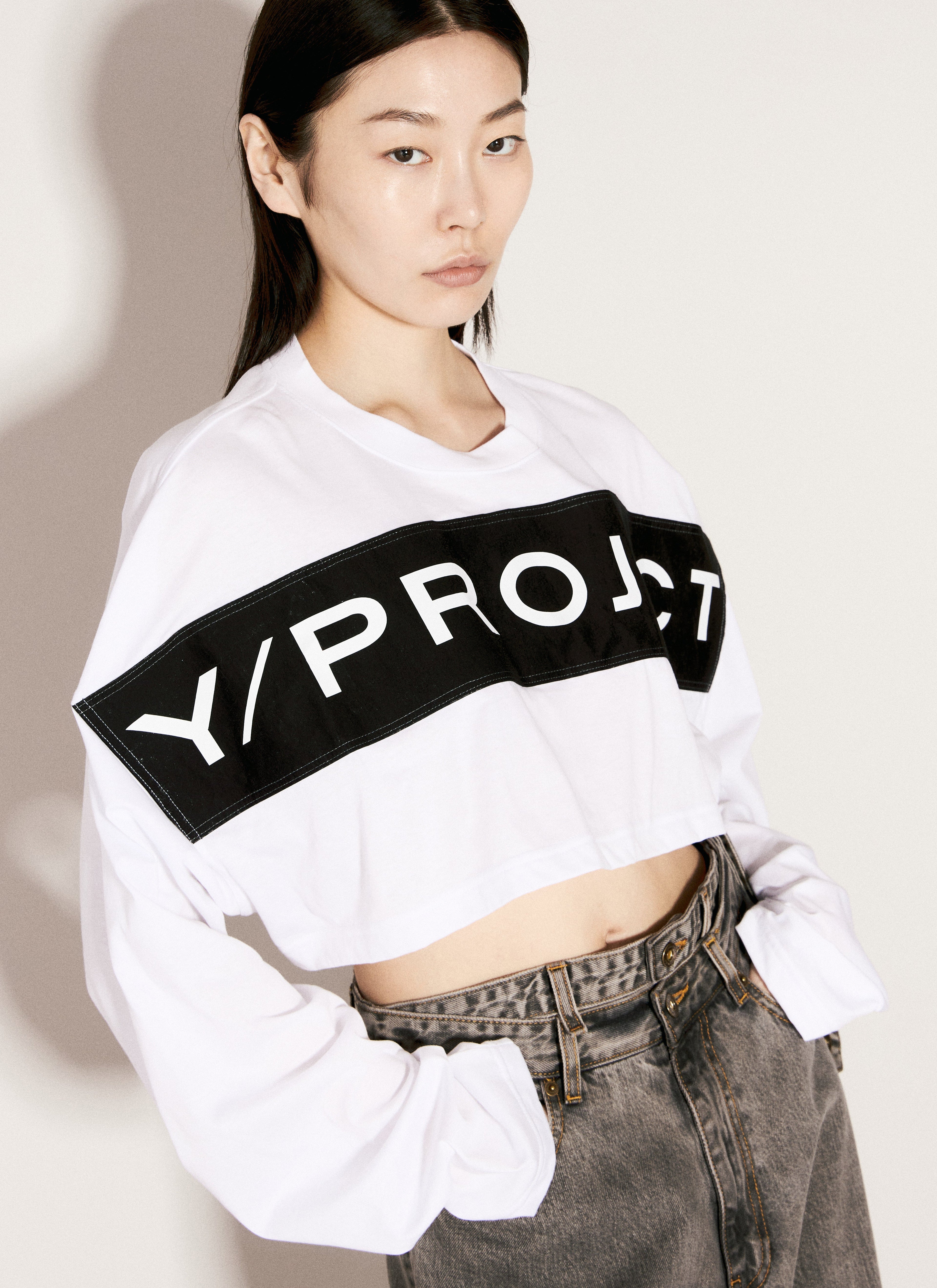 Y/Project Women Scrunched Logo Print T-Shirt