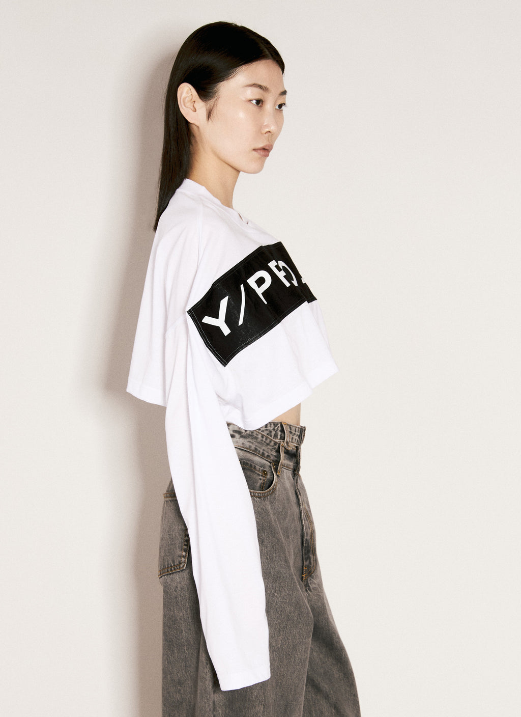 Y/Project Women Scrunched Logo Print T-Shirt