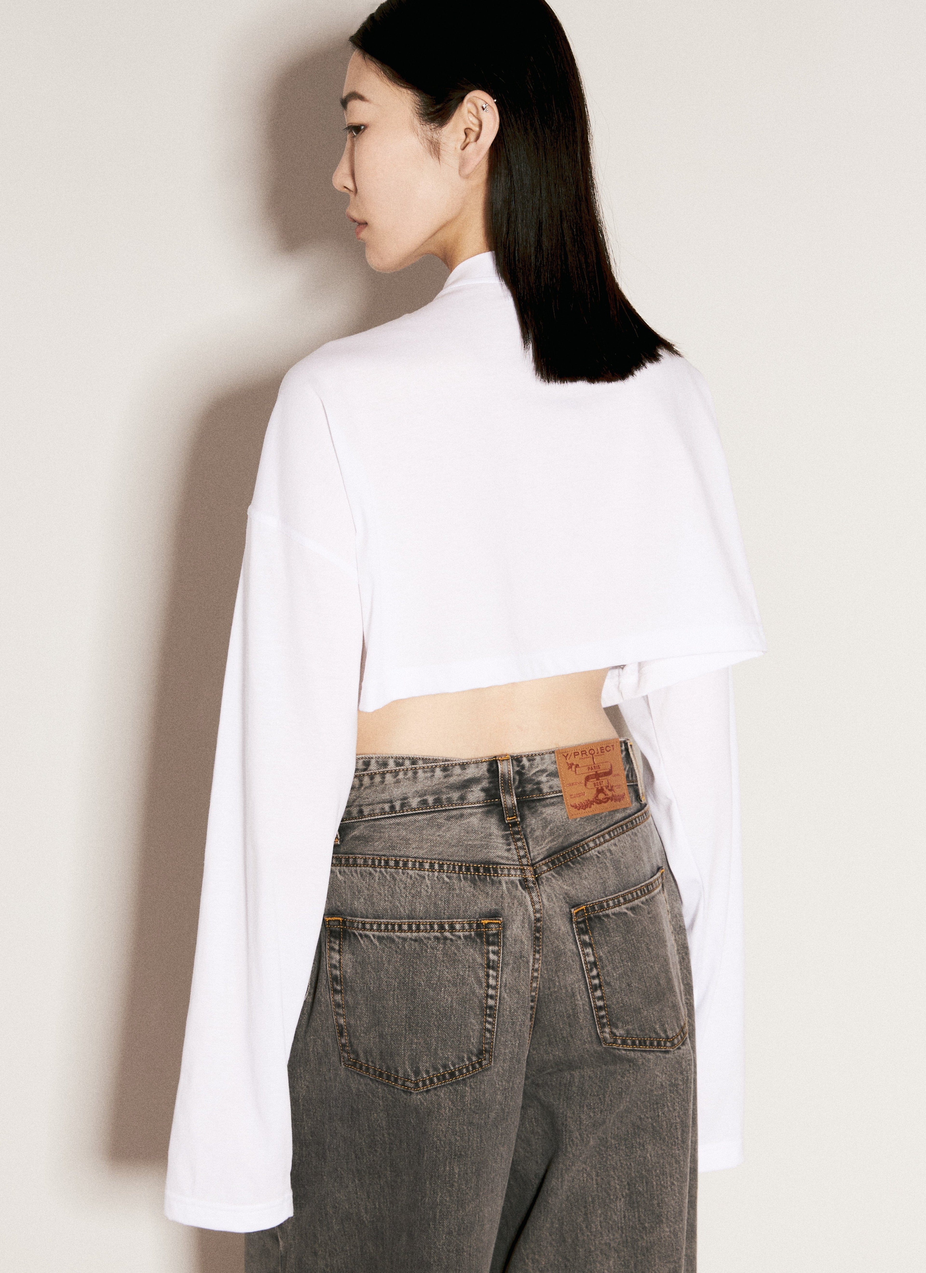 Y/Project Women Scrunched Logo Print T-Shirt