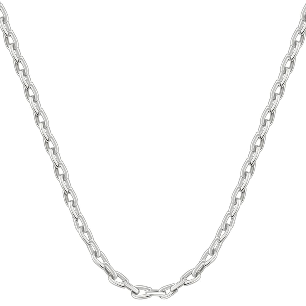 Men's Polished Steel Single Tone Clasp 6mm Flexible Link  24" Chain