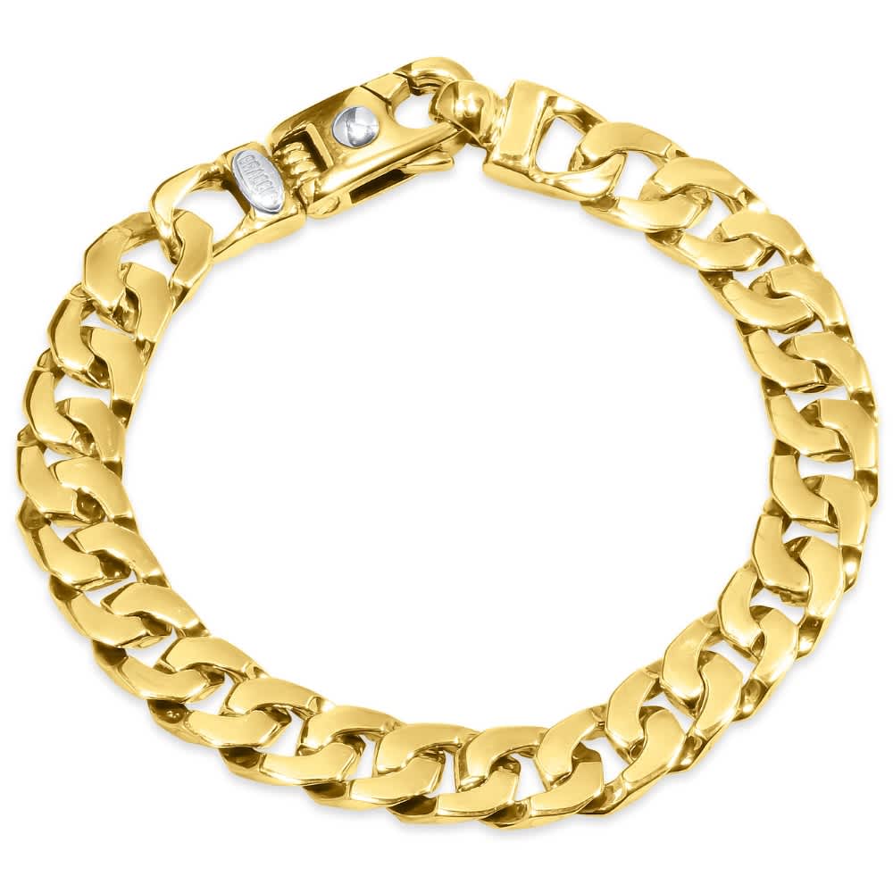 Braccio Men's 28 Gram Round Curb Link Solid Silver Bracelet 8.5" Size: 8.5