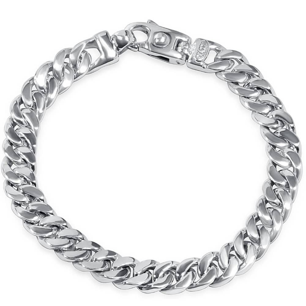 Braccio Men's 36 Gram Cuban Link Solid Silver Bracelet 8.5" Size: 8.5