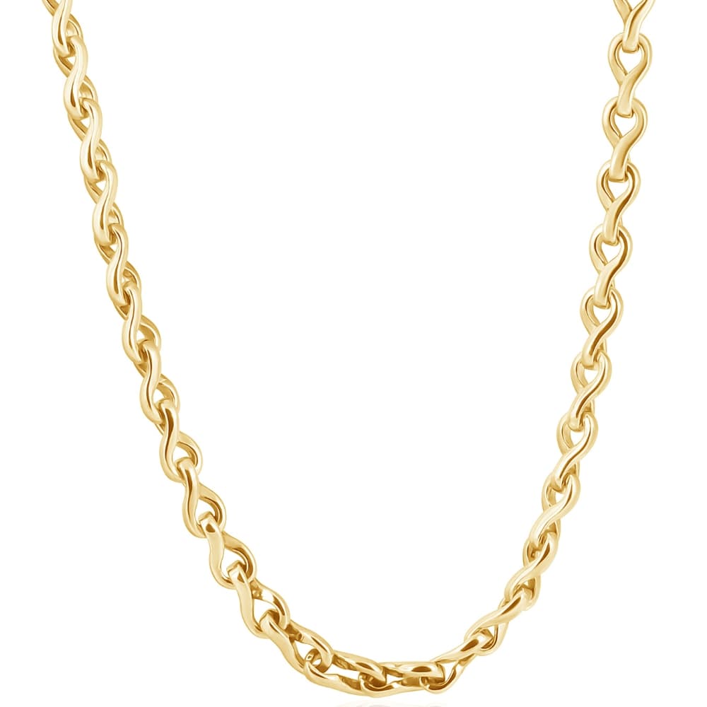 Men's 14k Gold (60gram) or Platinum (112gram) 7mm Link Chain Necklace 22"