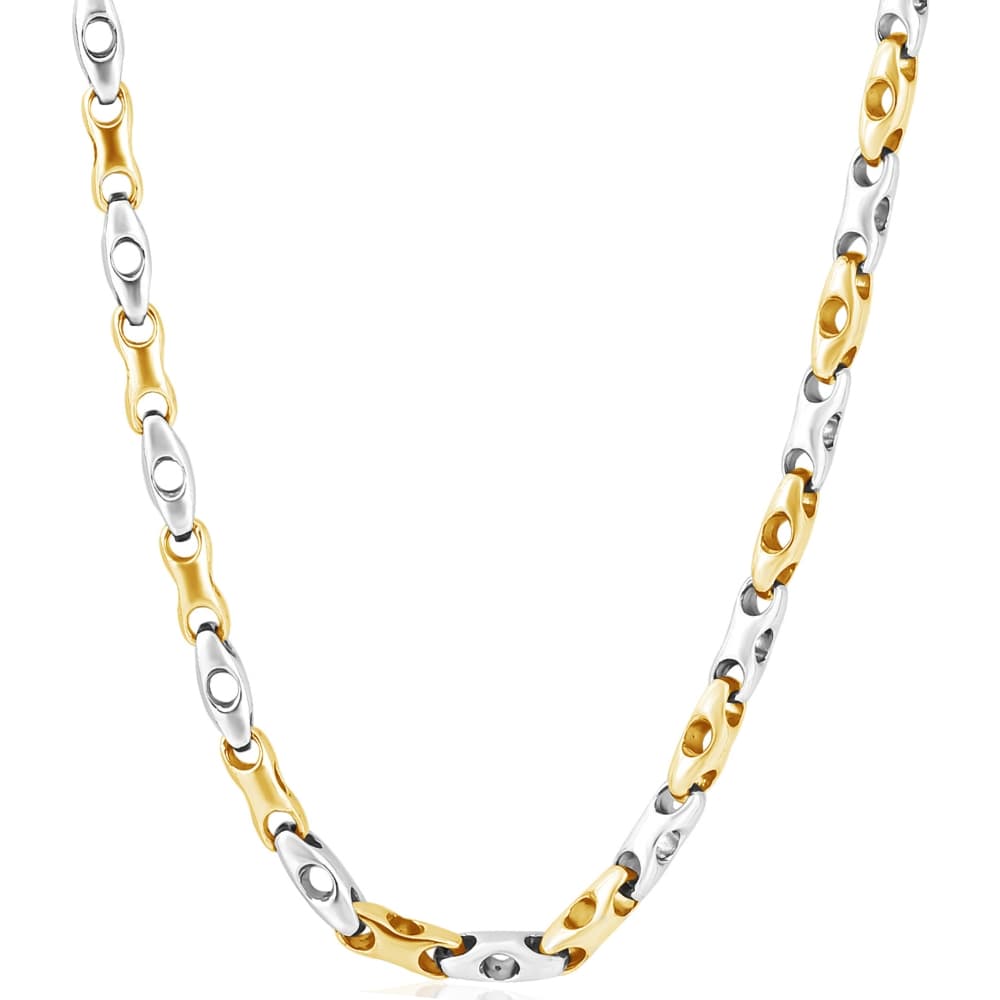Mens Mariner 14k Gold (146gram) or Platinum (274gram) 6mm Link Chain Necklace 24"