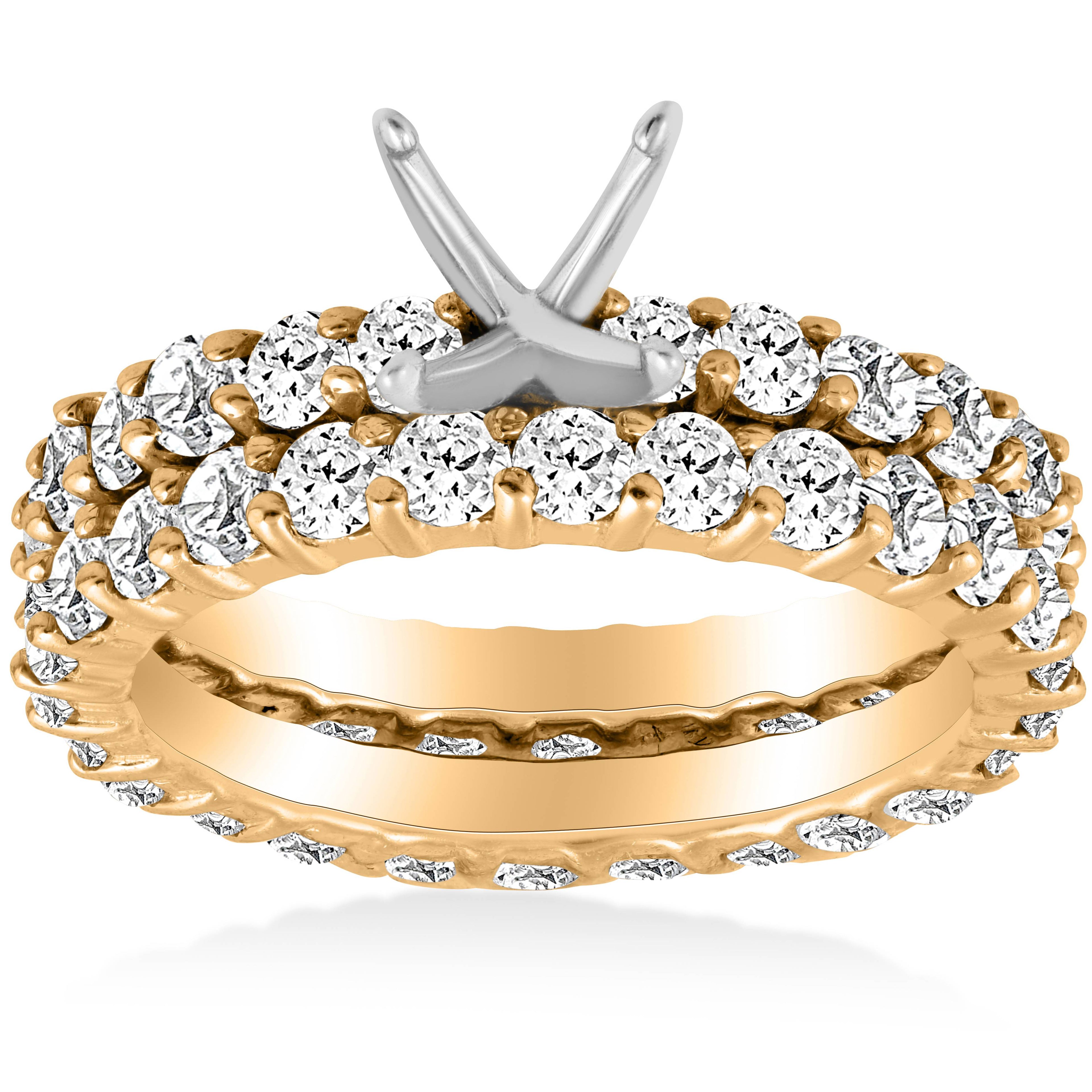 3ct Diamond Eternity Wedding Engagement Ring Setting Size Selectable
